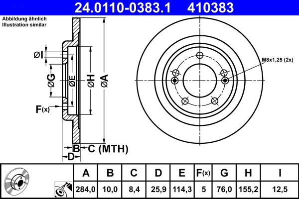 ATE 24.0110-0383.1 - Discofreno autozon.pro