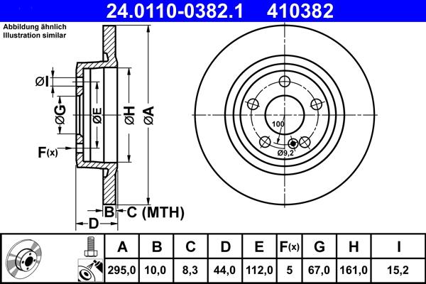 ATE 24.0110-0382.1 - Discofreno autozon.pro