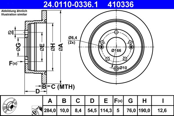 ATE 24.0110-0336.1 - Discofreno autozon.pro