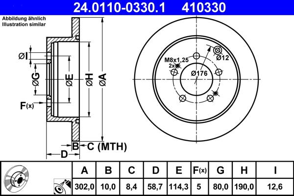 ATE 24.0110-0330.1 - Discofreno autozon.pro