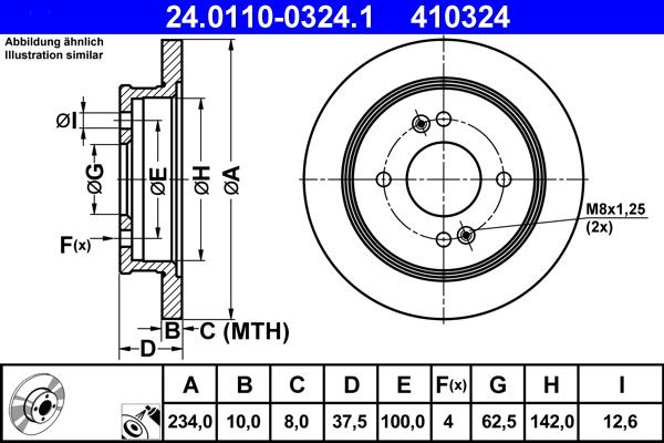 ATE 24.0110-0324.1 - Discofreno autozon.pro