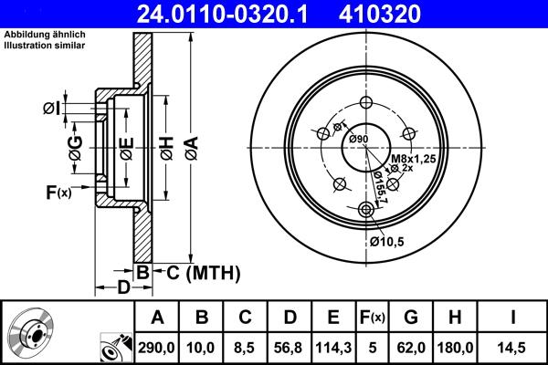 ATE 24.0110-0320.1 - Discofreno autozon.pro