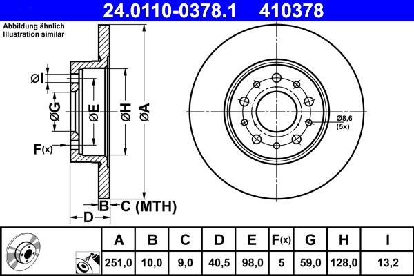 ATE 24.0110-0378.1 - Discofreno autozon.pro