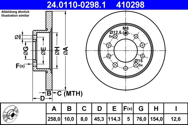 ATE 24.0110-0298.1 - Discofreno autozon.pro