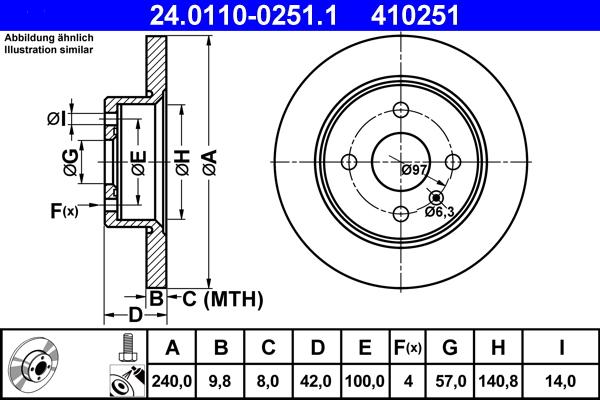 ATE 24.0110-0251.1 - Discofreno autozon.pro