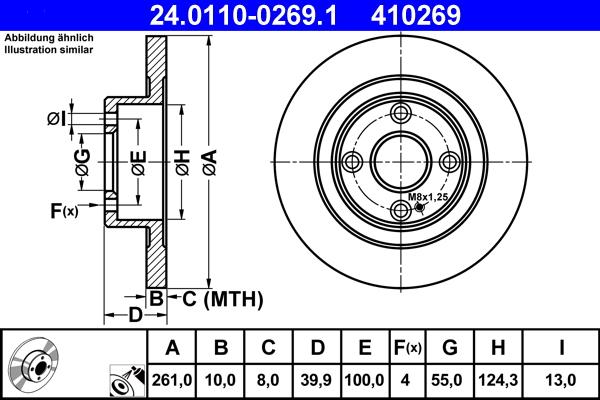 ATE 24.0110-0269.1 - Discofreno autozon.pro