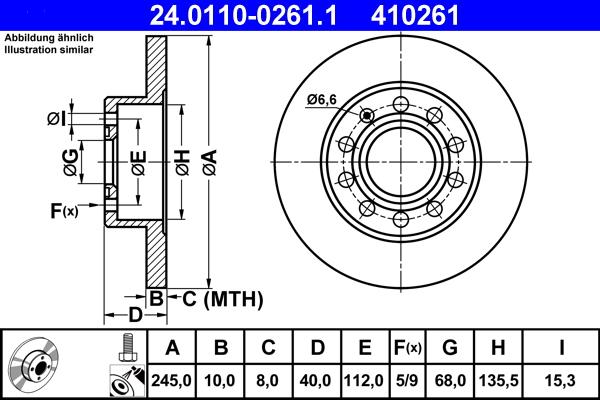 ATE 24.0110-0261.1 - Discofreno autozon.pro