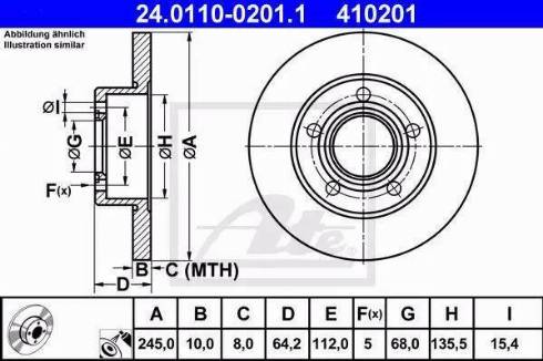 Alpha Brakes HTT-AU-003 - Discofreno autozon.pro