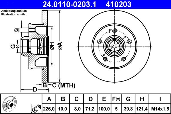 ATE 24.0110-0203.1 - Discofreno autozon.pro