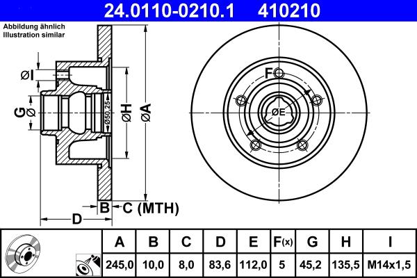 ATE 24.0110-0210.1 - Discofreno autozon.pro