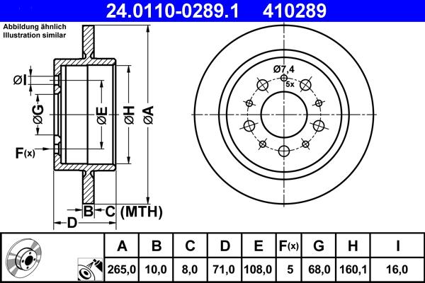 ATE 24.0110-0289.1 - Discofreno autozon.pro