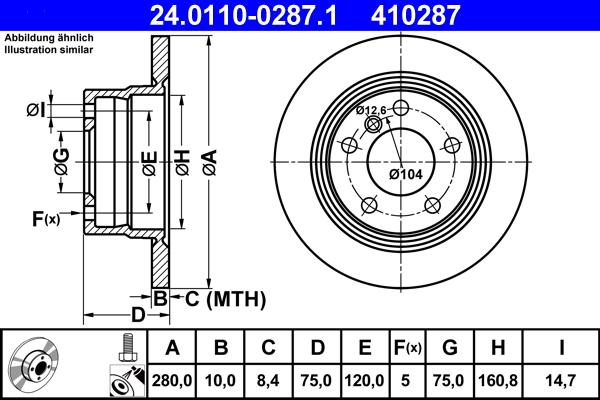 ATE 24.0110-0287.1 - Discofreno autozon.pro