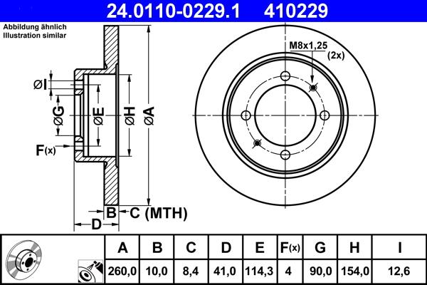 ATE 24.0110-0229.1 - Discofreno autozon.pro