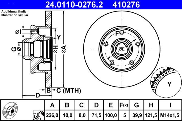 ATE 24.0110-0276.2 - Discofreno autozon.pro