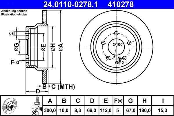 ATE 24.0110-0278.1 - Discofreno autozon.pro