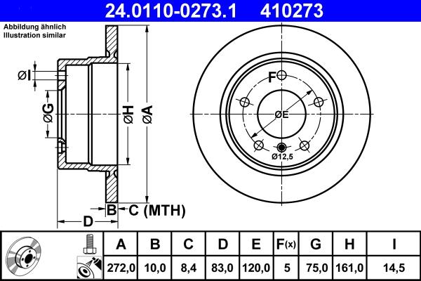 ATE 24.0110-0273.1 - Discofreno autozon.pro