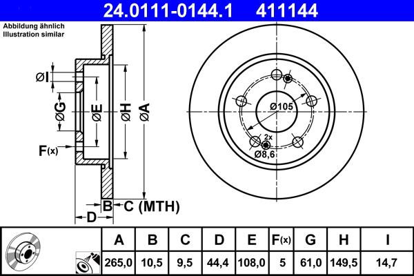 ATE 24.0111-0144.1 - Discofreno autozon.pro