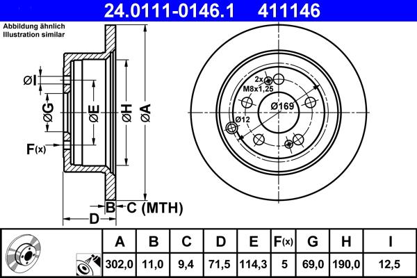 ATE 24.0111-0146.1 - Discofreno autozon.pro