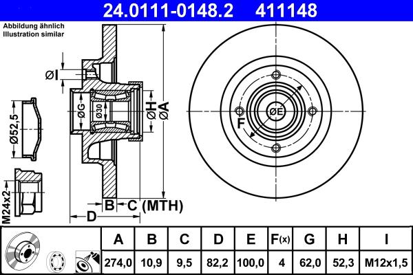 ATE 24.0111-0148.2 - Discofreno autozon.pro