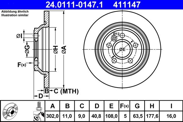 ATE 24.0111-0147.1 - Discofreno autozon.pro