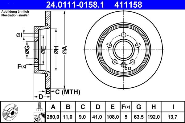 ATE 24.0111-0158.1 - Discofreno autozon.pro