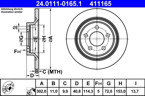 ATE 24.0111-0165.1 - Discofreno autozon.pro