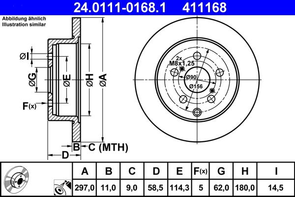 ATE 24.0111-0168.1 - Discofreno autozon.pro