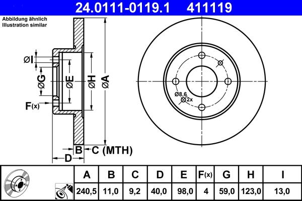 ATE 24.0111-0119.1 - Discofreno autozon.pro