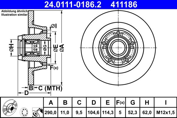 ATE 24.0111-0186.2 - Discofreno autozon.pro