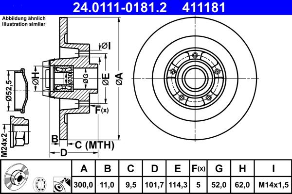 ATE 24.0111-0181.2 - Discofreno autozon.pro