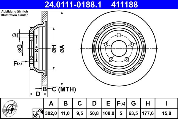 ATE 24.0111-0188.1 - Discofreno autozon.pro