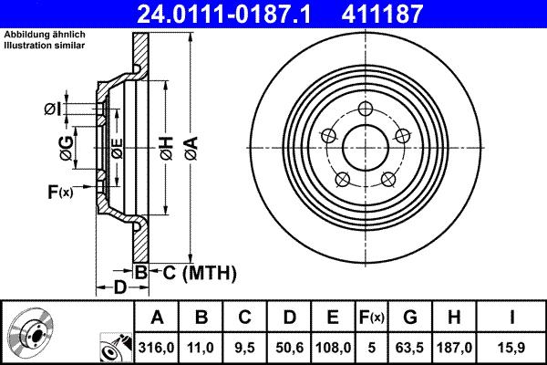 ATE 24.0111-0187.1 - Discofreno autozon.pro