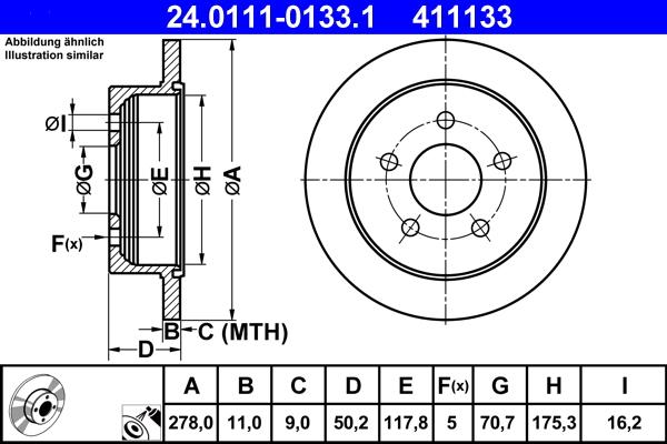 ATE 24.0111-0133.1 - Discofreno autozon.pro