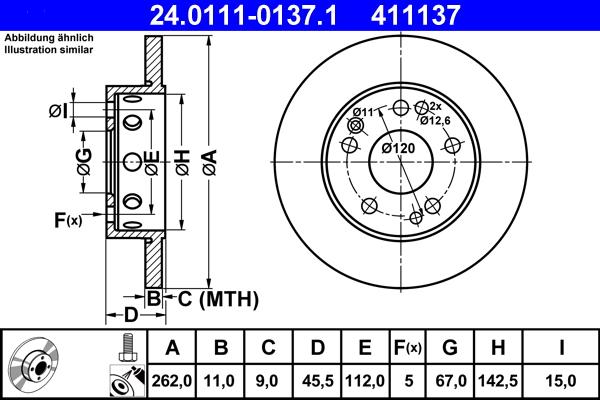 ATE 24.0111-0137.1 - Discofreno autozon.pro