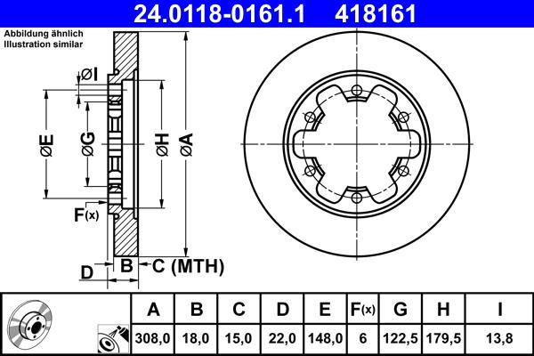 ATE 24.0118-0161.1 - Discofreno autozon.pro