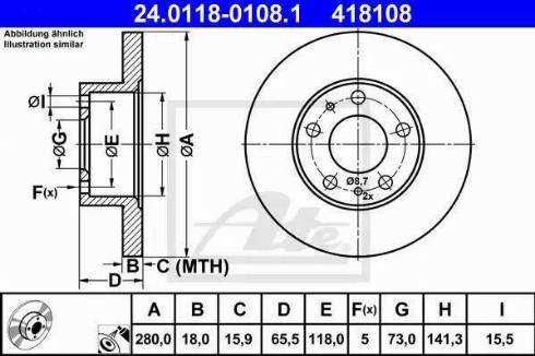 Alpha Brakes HTP-PE-016 - Discofreno autozon.pro