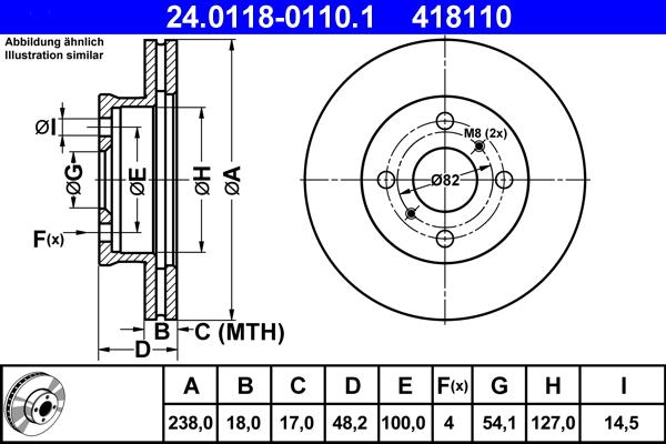 ATE 24.0118-0110.1 - Discofreno autozon.pro