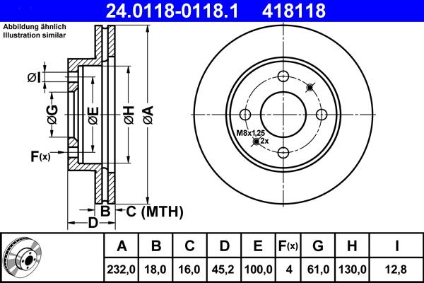 ATE 24.0118-0118.1 - Discofreno autozon.pro