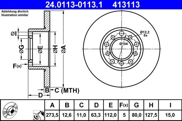 ATE 24.0113-0113.1 - Discofreno autozon.pro