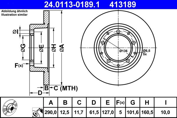 ATE 24.0113-0189.1 - Discofreno autozon.pro