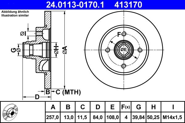 ATE 24.0113-0170.1 - Discofreno autozon.pro