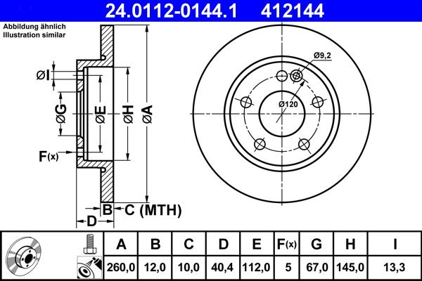 ATE 24.0112-0144.1 - Discofreno autozon.pro