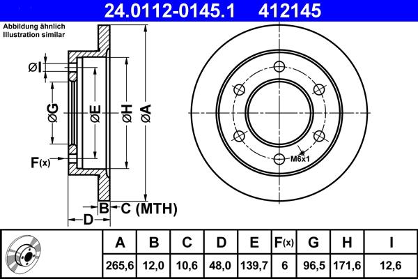 ATE 24.0112-0145.1 - Discofreno autozon.pro