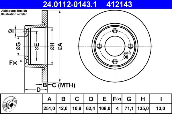 ATE 24.0112-0143.1 - Discofreno autozon.pro