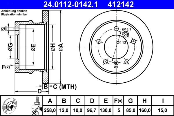 ATE 24.0112-0142.1 - Discofreno autozon.pro