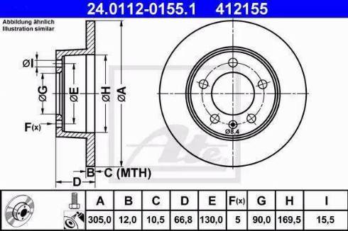 Alpha Brakes HTT-RE-019 - Discofreno autozon.pro