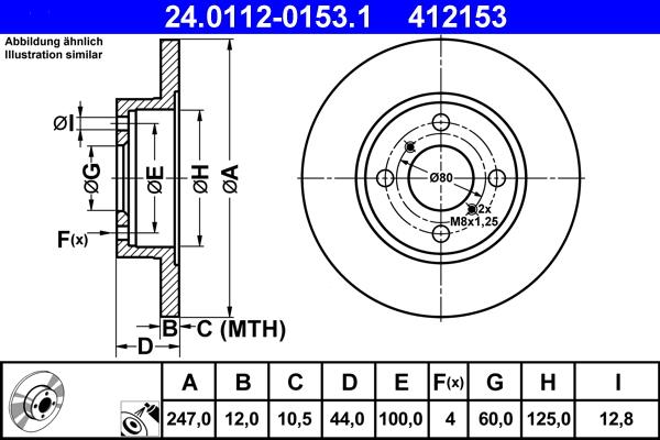 ATE 24.0112-0153.1 - Discofreno autozon.pro