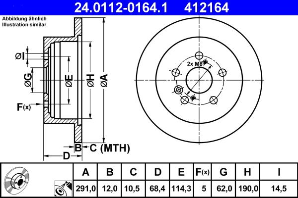 ATE 24.0112-0164.1 - Discofreno autozon.pro