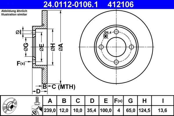 ATE 24.0112-0106.1 - Discofreno autozon.pro