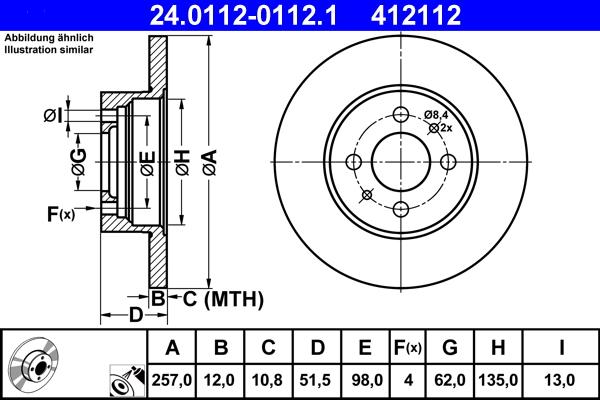 ATE 24.0112-0112.1 - Discofreno autozon.pro